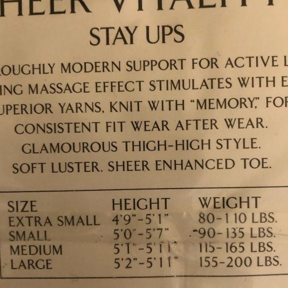 Vintage Victoria's Secret black thigh high hosiery, size med - Picture 2 of 3
